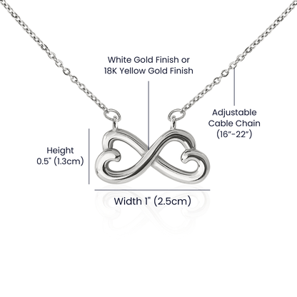 "More than my friend..." Maid of Honor Proposal White Roses Love Infinity Necklace