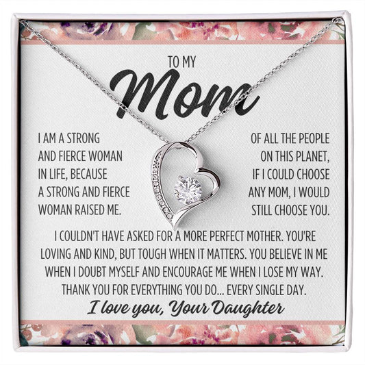 To My Mom From Daughter "I Am..." Forever Love Necklace