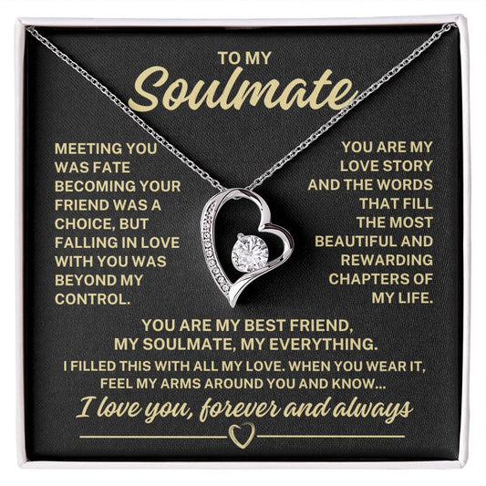 To My Soulmate "Meeting you was fate..." Forever Love Necklace