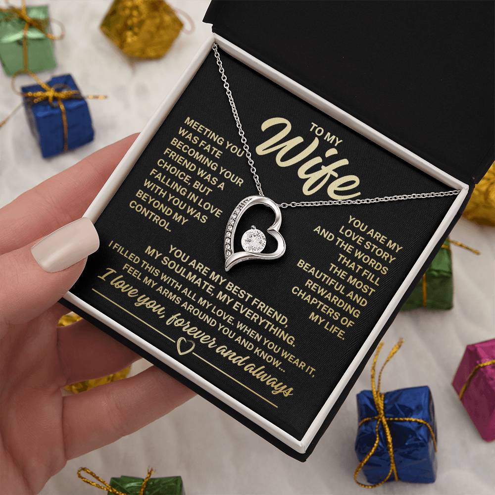 To My Wife "Meeting you was fate..." Forever Love Necklace