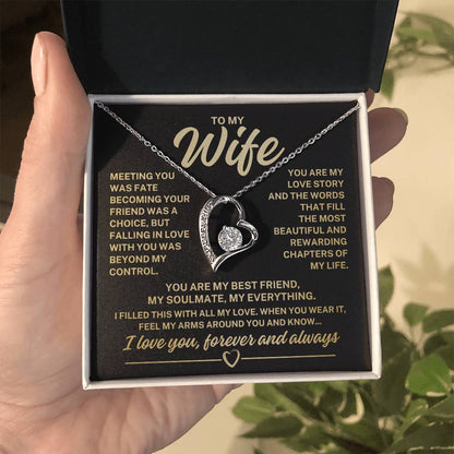 To My Wife "Meeting you was fate..." Forever Love Necklace