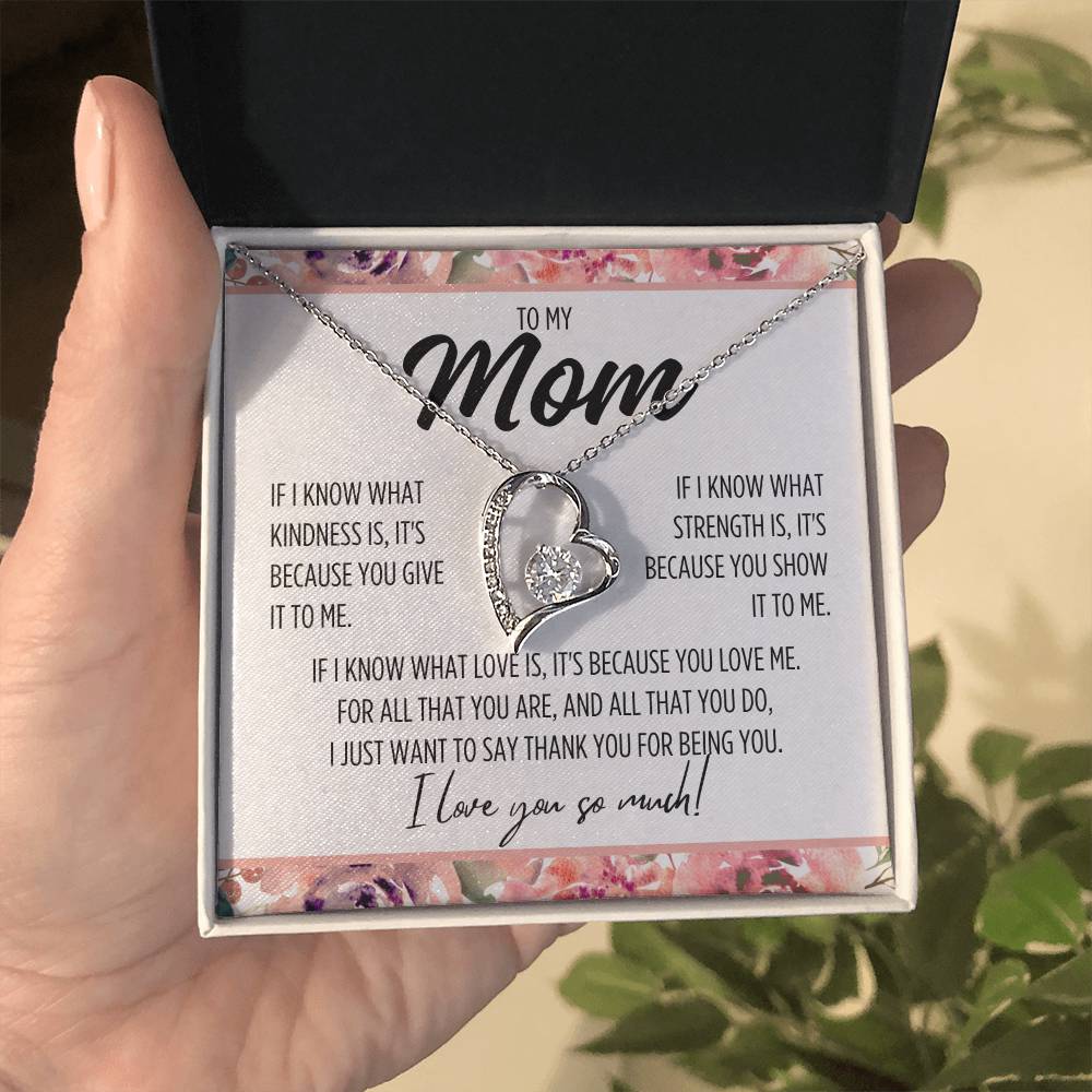 To My Mom "If I know..." Forever Love Necklace