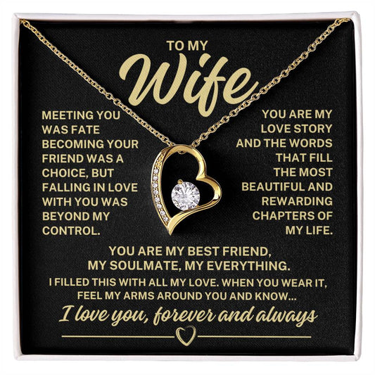 To My Wife "Meeting you was fate..." Forever Love Necklace