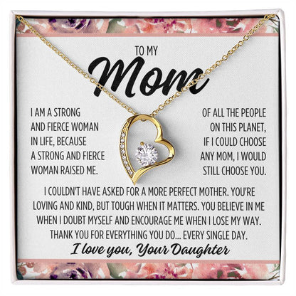 To My Mom From Daughter "I Am..." Forever Love Necklace