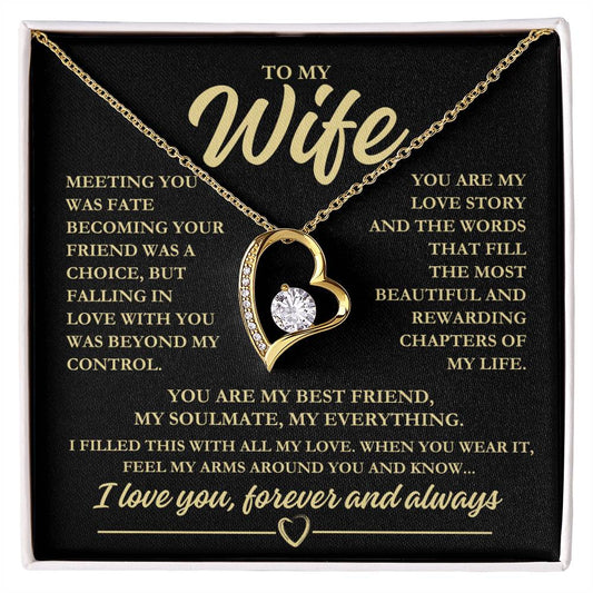 To My Wife "Meeting you was fate..." Forever Love Necklace