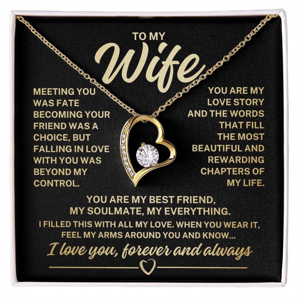 To My Wife "Meeting you was fate..." Forever Love Necklace