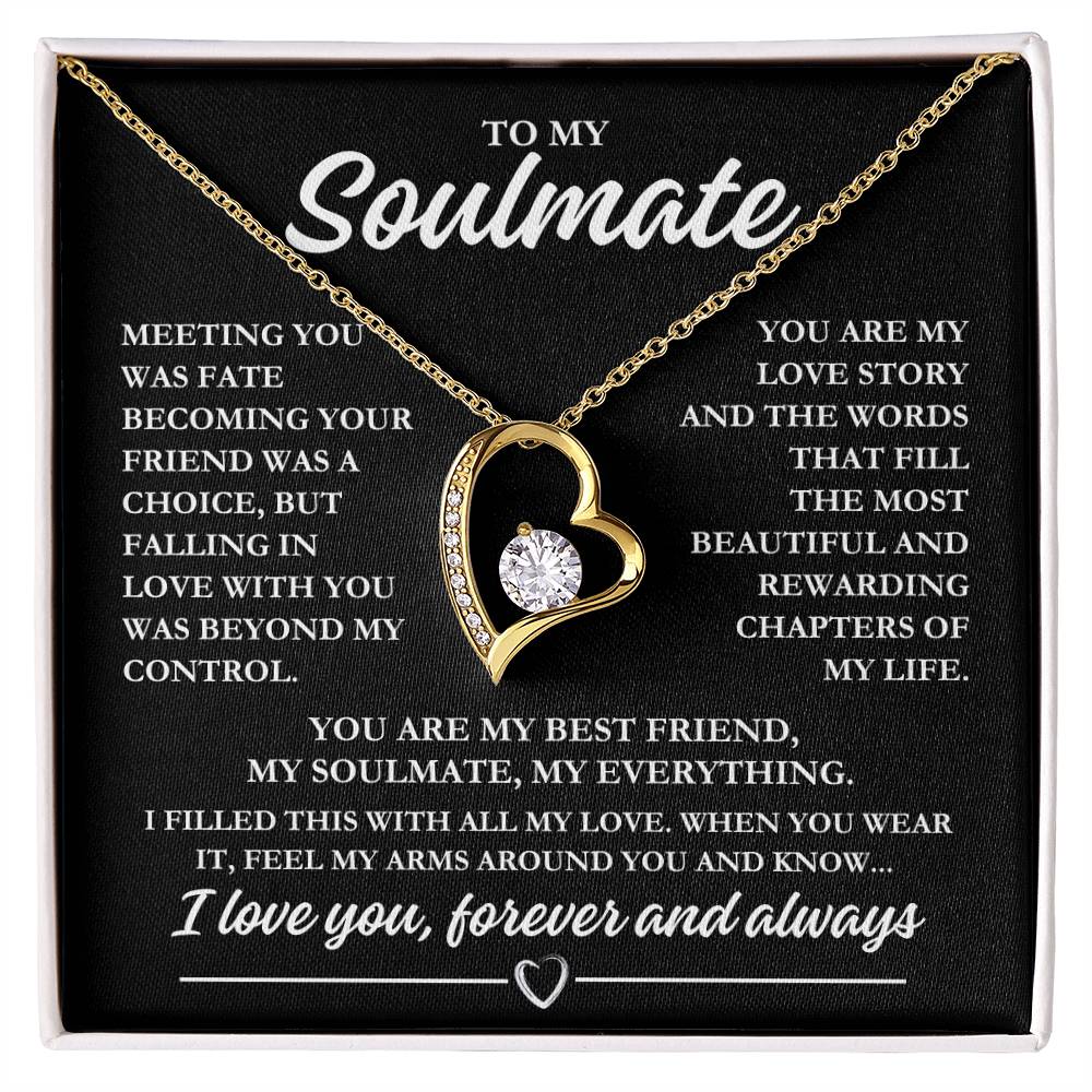 To My Soulmate "Meeting you was fate..." Forever Love Necklace