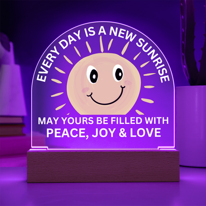 Sponsor-A-Smile Give a Smile and Donate a Smile, Acrylic Plaque with Lighted Base