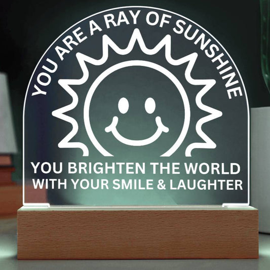 Sponsor-A-Smile Give a Smile and Donate a Smile, Acrylic Plaque with Lighted Base