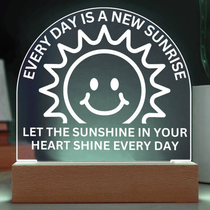 Sponsor-A-Smile Give a Smile and Donate a Smile, Acrylic Plaque with Lighted Base