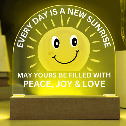 Sponsor-A-Smile Give a Smile and Donate a Smile, Acrylic Plaque with Lighted Base