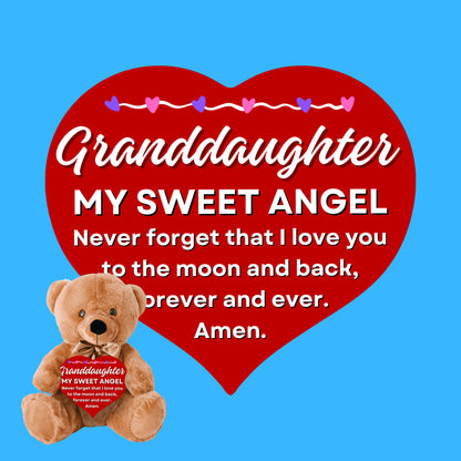 Granddaughter My Sweet Angel Heart Teddy Bear