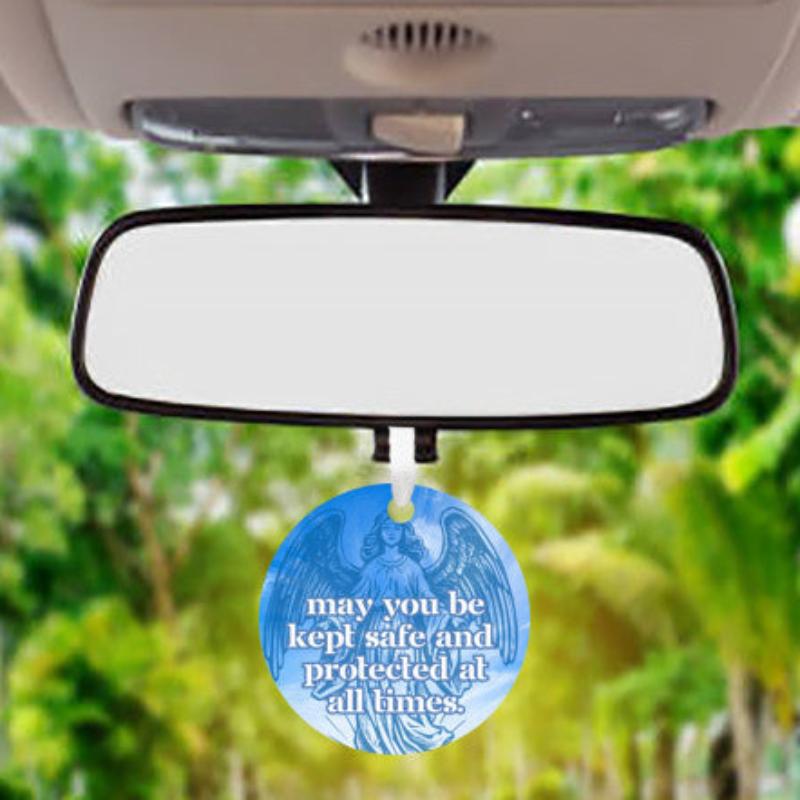 Traveler's Prayer Angel Car Mirror Ornament (Stocking Stuffer, Freinds, Office Gifts Bulk Discounts)