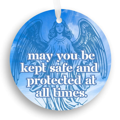 Traveler's Prayer Angel Car Mirror Ornament (Stocking Stuffer, Freinds, Office Gifts Bulk Discounts)