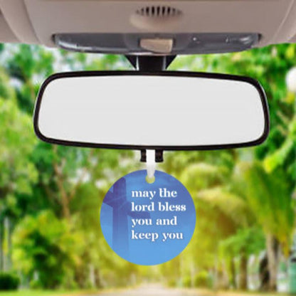 May the Lord Bless You And Keep You Car Mirror Ornament (Stocking stuffer, Friends Gift, Co-Worker Gift Bulk Savings)