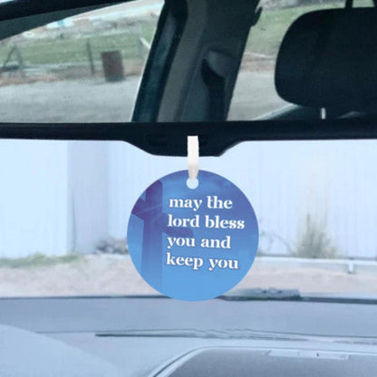 May the Lord Bless You And Keep You Car Mirror Ornament (Stocking stuffer, Friends Gift, Co-Worker Gift Bulk Savings)