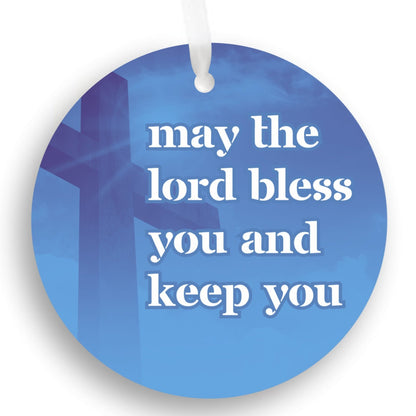 May the Lord Bless You And Keep You Car Mirror Ornament (Stocking stuffer, Friends Gift, Co-Worker Gift Bulk Savings)