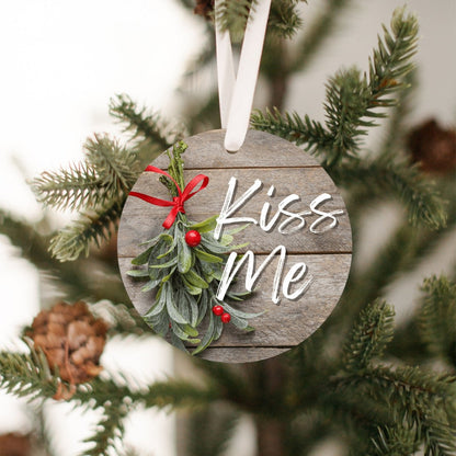 Kiss Me Mistletoe Christmas Tree Ornament (Bulk Discount)