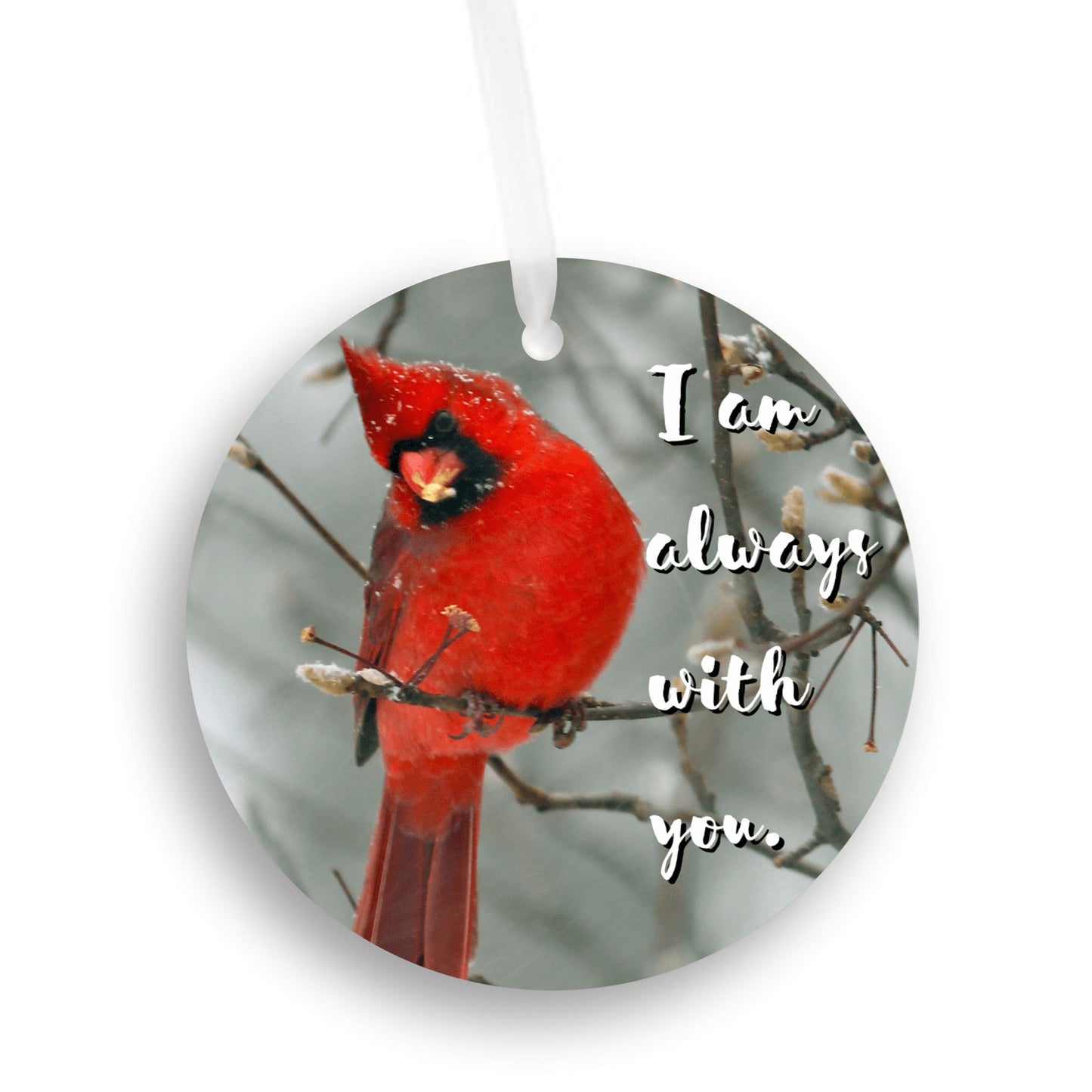 I am always with you. Memorial Cardinal Christmas Tree Ornament (Bulk Discount)