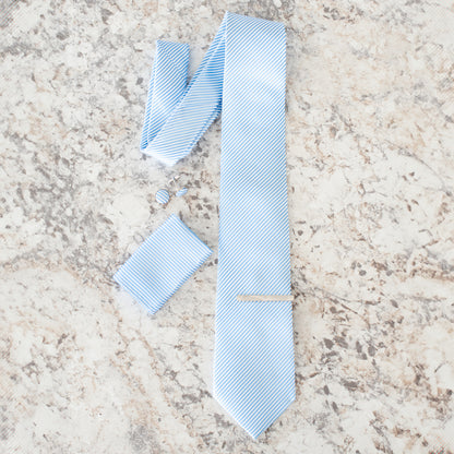 "A Dad Who Wears Ties is a Badass" Engraved Tie Gift Box: Includes Premium Tie, Tie Clip, and Matching Handkerchief