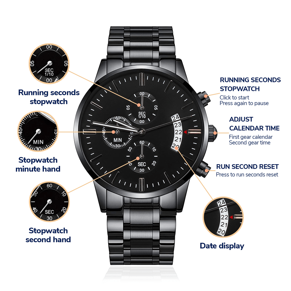 Ultimate Super Dad Engraved Chronograph Watch