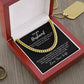 To My Husband "I'm so grateful..." Cubin Link Chain