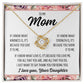 To Mom From Daughter "If I know..." Love Knot Necklace