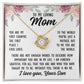 To Mom From Son "You are my first...." Love Knot Necklace