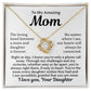 To Mom From Daughter "The loving bond between..." Love Knot Necklace