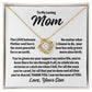 To Mom From Son "The love between mother and son..." Love Knot Necklace