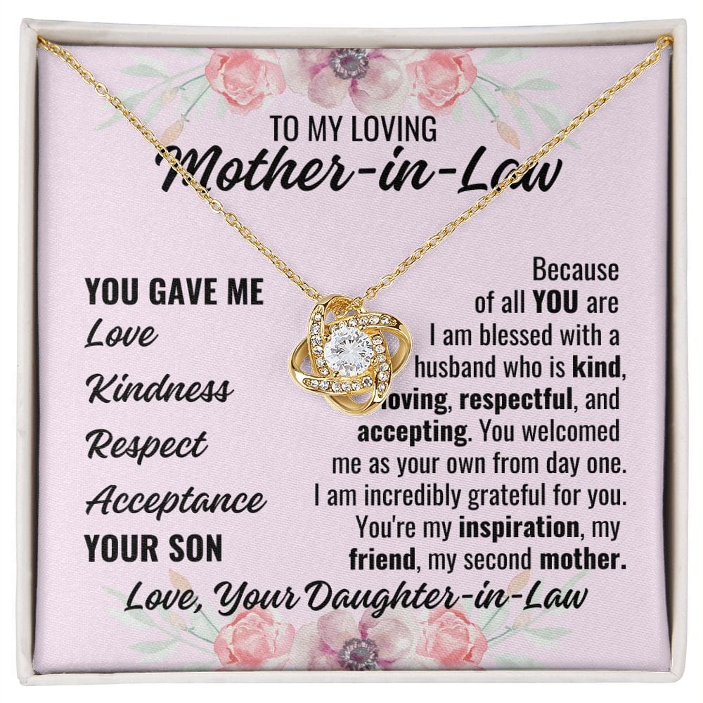 To Mother-In-Law From Daughter-In-Law "You gave..." Necklace