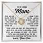 To Mom From Son "There are nine billion..."  Love Knot Necklace