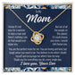 To Mom From Son "I know it's not easy..." Love Knot Necklace