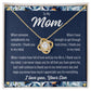 To Mom From Son "When someone..." Love Knot Necklace