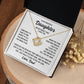 To Daughter From Dad "Sometimes it's hard to find..." Love Knot Necklace