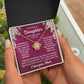 To Daughter From Mom "Even when the..." Love Knot Necklace