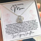 To Mom From Daughter "Sometimes it's hard to..." Love Knot Necklace