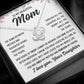To Mom From Daughter "The bond between..." Love Knot Necklace