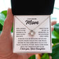 To Mom From Daughter "When I look back over..." Love Knot Necklace