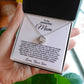 To Mom From Son "I know it's difficult for a..." Love Knot Necklace