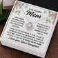 To Mom From Daughter "I am a strong..." Love Knot Necklace