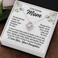 From Daughter To Mom "The bond between..." Love Knot Necklace