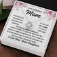 To Mom From Daughter "Daughters need their..." Love Knot Necklace
