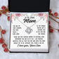 To Mom From Son "You are my first...." Love Knot Necklace