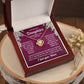 To Daughter From Mom "Even when the..." Love Knot Necklace