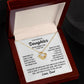 To Daughter From Dad "Sometimes it's hard to find..." Love Knot Necklace