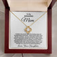 To Mom From Daughter "I think you must be..." Love Knot Necklace