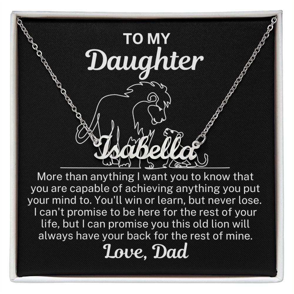 To Daughter From Dad "More than anything..." Custom Name Necklace