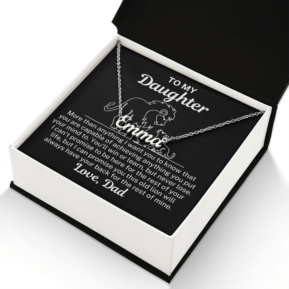 To Daughter From Dad "More than anything..." Custom Name Necklace