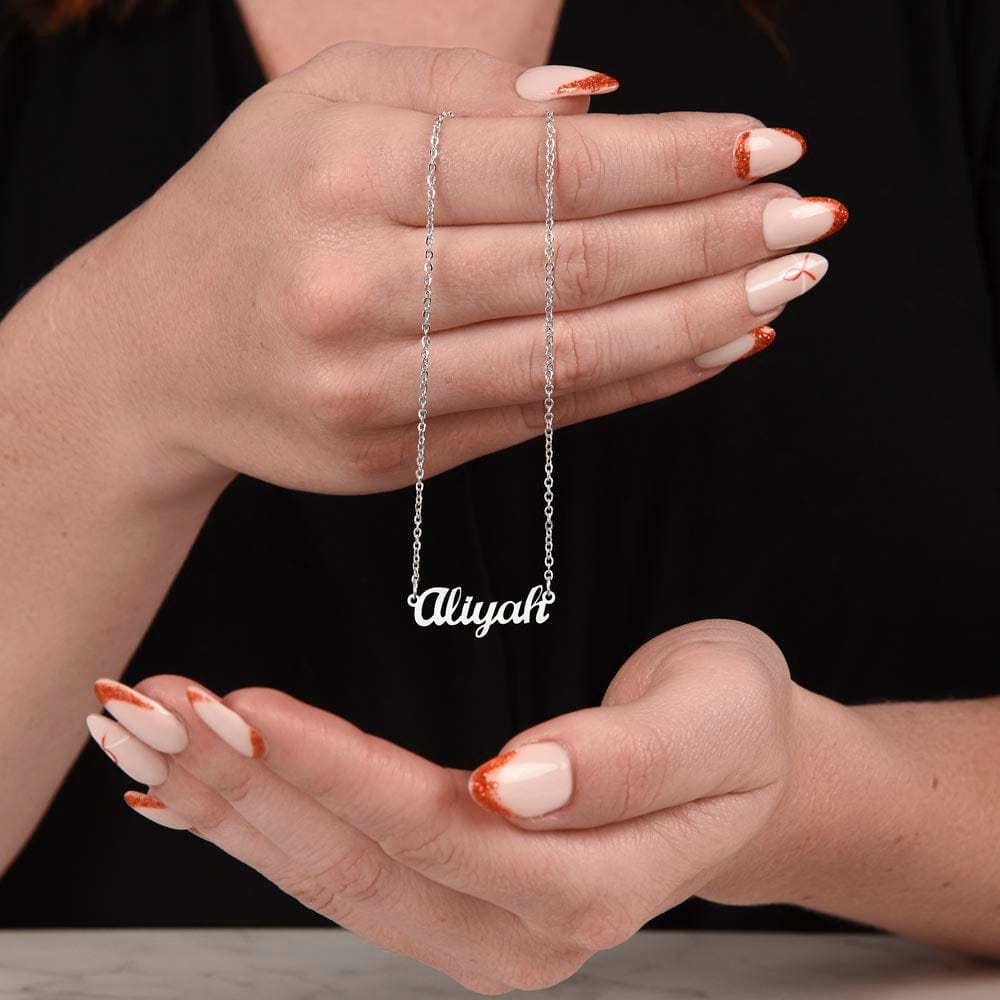 Gift to Gigi Custom Name Necklace Polished Stainless Steel